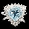 14K Gold 2.03ct Aquamarine & 0.71ctw Diamond Ring