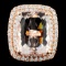 14K Gold 16.51ct Morganite & 2.05ctw Diamond Ring