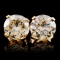 14K Yellow Gold 3.36ct Fancy Color Diamond Earring