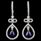 18K Gold 1.15ct Sapphire & 0.74ctw Diamond Earring