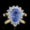 14K Yellow Gold 2.43ct Sapphire & 0.53ct Diamond R