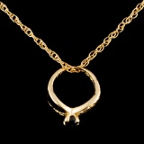 14K Gold 0.07ctw Sapphire Pendant