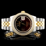 Rolex YG/SS DateJust Diamond Wristwatch