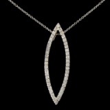 14K Gold 0.84ctw Diamond Pendant