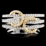 18K TT 0.71ctw Diamond Ring