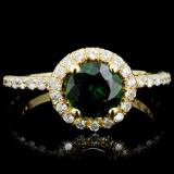 14K Gold 3.00ct Tourmaline & 0.75ctw Diamond Ring