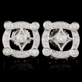 18K Gold 0.71ctw Diamond Earrings