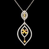 18K Gold 1.27ctw Diamond Pendant