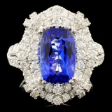 14K Gold 2.88ct Tanzanite & 1.49ctw Diamond Ring