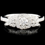 18K Gold 0.71ctw Diamond Ring