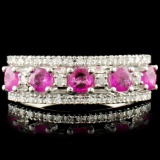 14K Gold 0.72ct Ruby & 0.17ctw Diamond Ring