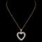 14K Gold 0.58ctw Diamond Pendant