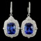 18K Gold 9.51ct Tanzanite & 2.37ct Diamond Earring