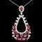 18K Gold 5.95ct Ruby and 1.66ctw Diamond Pendant