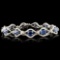 18K Gold 7.10ct Sapphire & 2.54ctw Diamond Bracele