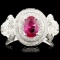 18K Gold 0.68ct Ruby & 0.36ctw Diamond Ring