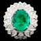 18K Gold 4.23ct Emerald & 1.93ctw Diamond Ring