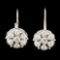 14K Gold 0.89ctw Diamond Earrings