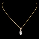 14K Gold 0.26ctw Diamond Pendant