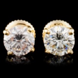 14K Gold 1.68ctw Diamond Earrings