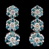 18K Gold 1.75ctw Diamond Earrings