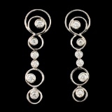 18K Gold 0.68ctw Diamond Earrings