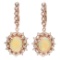 14K Gold 11.50MM Pearl & 1.14ctw Fancy Color Diamo