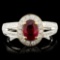 14K Gold 0.49ctw Ruby & 0.61ctw Diamond Ring
