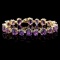 14K Gold 25.00ct Tanzanite & 1.30ct Diamond Brace