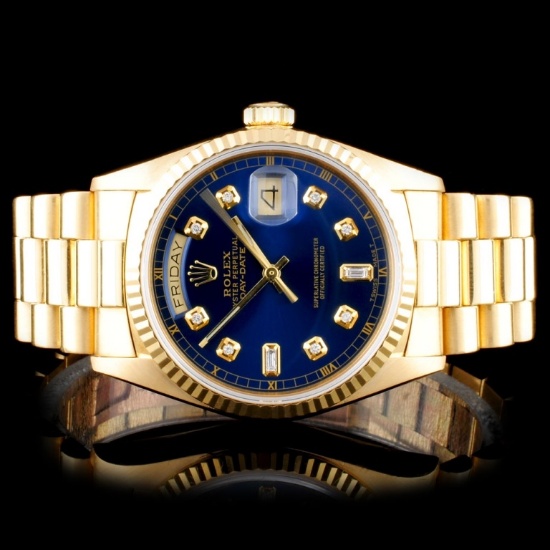 Rolex 18K YG Mid-Size DateJust Women Watch