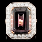 14K Gold 11.25ct Kunzite & 1.90ctw Diamond Ring