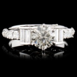 14K Gold 1.28ct Sapphire & 0.49ctw Diamond Ring