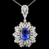 14K Gold 0.07ctw Sapphire Pendant