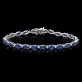 14k Gold 20.00ct Tanzanite & 0.50ct Diamond Brace