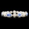 18K Gold 10.95ct Sapphire & 3.23ctw Diamond Bracel