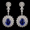 18K Gold 7.50ct Tanzanite & 4.58ct Diam Earrings