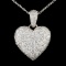 14K White Gold 3.48ctw Diamond Pendant