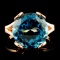 14K Gold 10.00ct Topaz Cocktail Ring