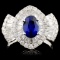 18K White Gold 1.50ct Sapphire & 1.43ct Diamond Ri