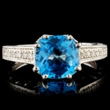 14K Gold 2.00ct Topaz & 0.70ctw Diamond Ring