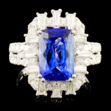 18K Gold 4.37ct Tanzanite & 1.03ctw Diamond Ring