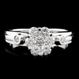 18K White Gold 0.55ctw Diamond Ring