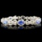 18K Gold 5.52ct Tanzanite & 4.38ctw Diamond Bracel