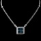 14K White Gold 1.21ctw Fancy Color Diamond Necklac