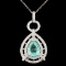 18K Gold 5.00ct Paraiba Tourmaline & 1.86ctw Diamo