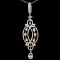 18K Gold 1.24ctw Fancy Diamond Pendant