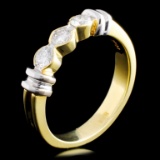18K TT Gold 0.36ctw Diamond Ring
