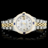 Rolex YG/SS DateJust Diamond Ladies Watch