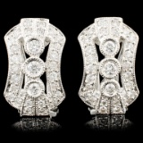 18K Gold 0.68ctw Diamond Earrings