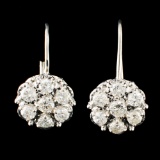 14K Gold 0.89ctw Diamond Earrings